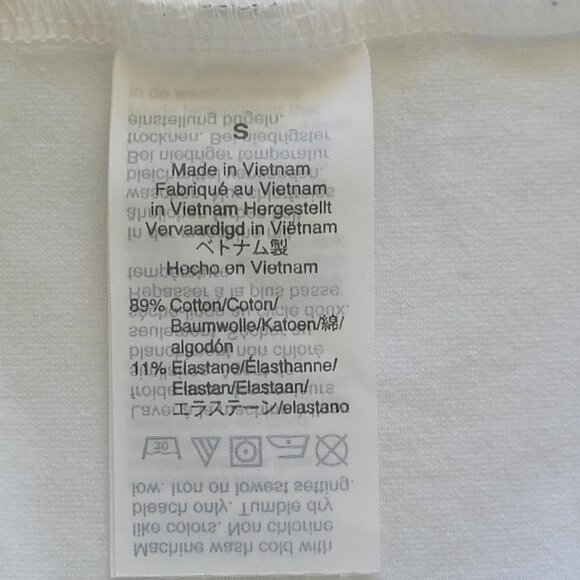 J.Crew Square Neck T-Shirt Top Womens Size S White 3/4 Sleeve Super Stretchy - Picture 5 of 6